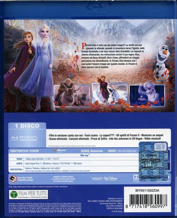 Image du produit Frozen 2: Il segreto di Arendelle (Blu-ray, 2019, Allemand, Anglais, Italien)