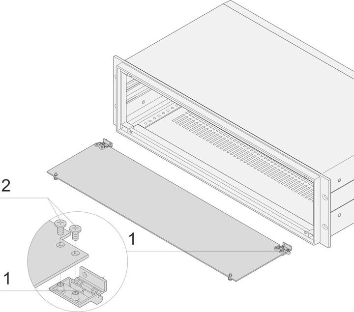 Actual product image Schroff Hinge for hinged front panel - HINGE SET FOR HINGED FRONT PANEL