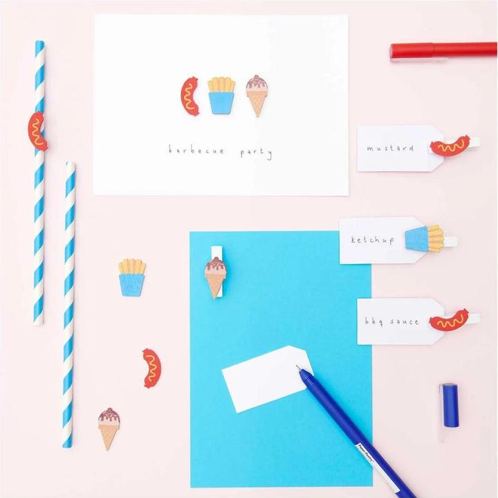 Produktbild Rico Design Dekoklammer Snacks 8 Stück