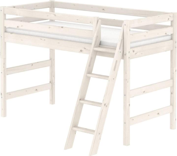 Image du produit Flexa Lit de mi-hauteur Classic avec échelle inclinée (90 x 200 cm)