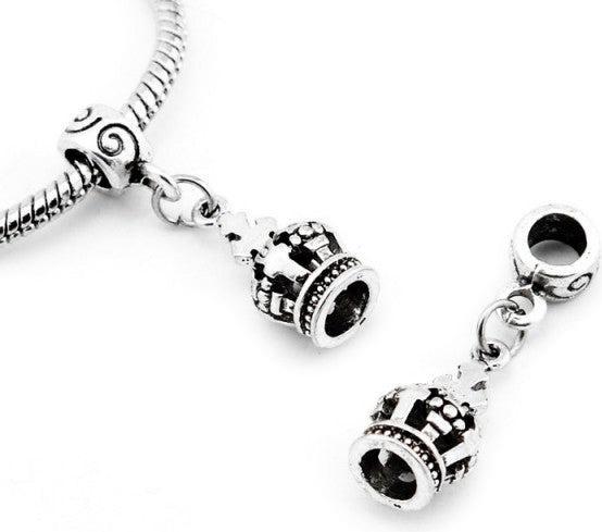 Image du produit Hermex Couronne Queen Charm Pendentif pour bracelet - Argenté (Matériau argenté et alliage précieux de cuivre)
