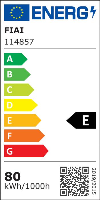 Energie-Label Isoled LED Office Stehleuchte PRO 40W+40W 4000K Silber dimmbar (5500 lm)