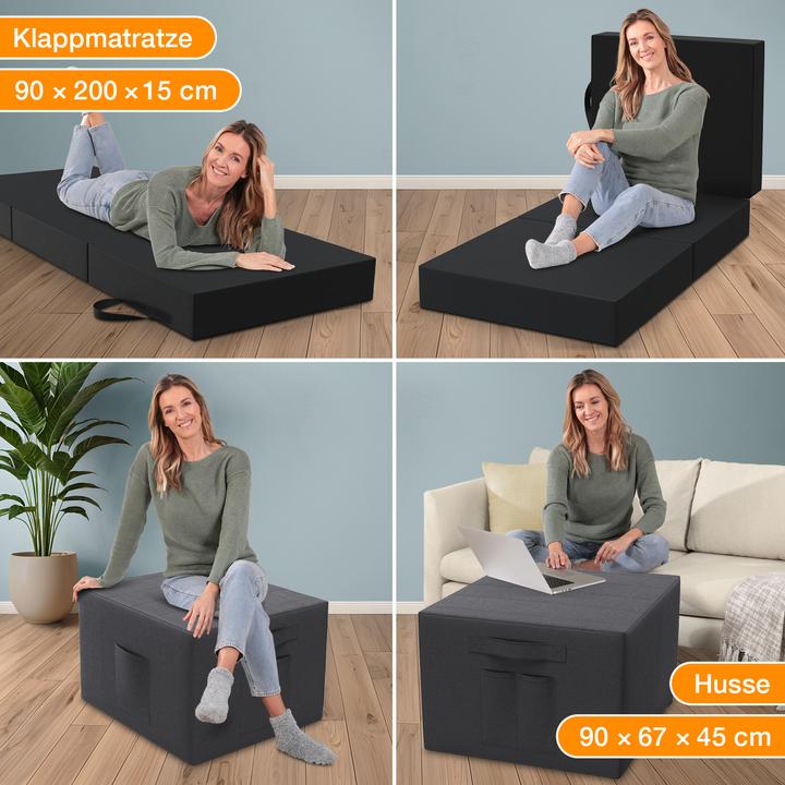 Immagine prodotto Bestschlaf Materasso pieghevole (90 x 200 cm, Nucleo di schiuma)