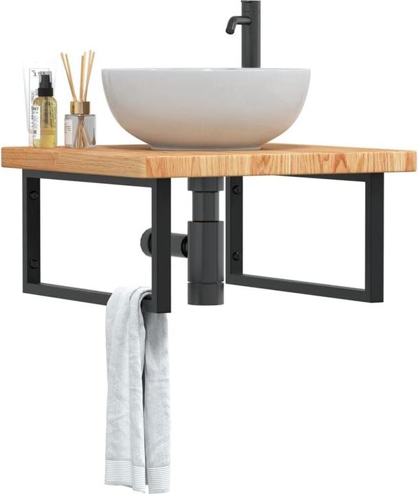 Immagine prodotto VidaXL Piano di lavoro per lavabo con supporto e rovere