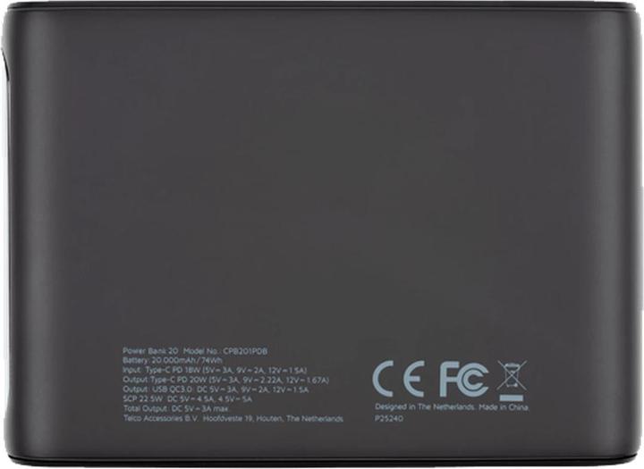 Actual product image Just in Case USB-C fast charger powerbank 20,000mAh black (20 mAh, 22.50 W, 22.50 Wh)