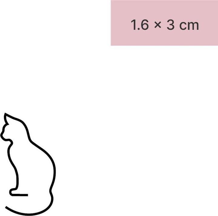 Actual product image minink Temporary tattoo - minimalist cats