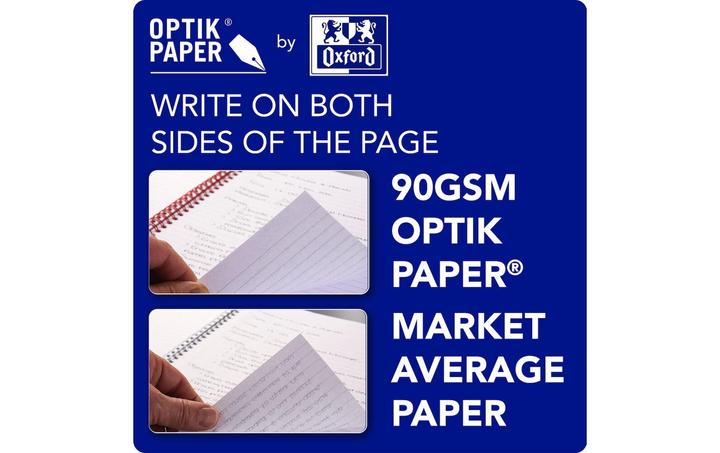 Produktbild Oxford Black n'Red gebundenes Notizbuch A4 (A4, Blanko, Harter Einband)