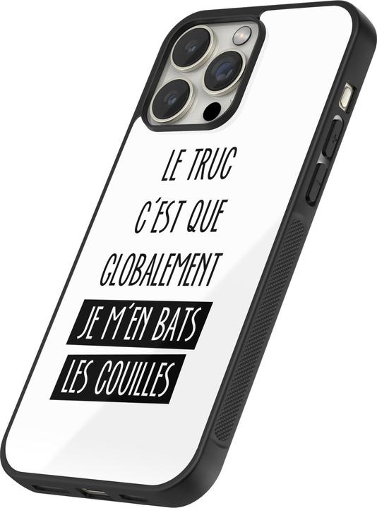 Actual product image PhoneLook Coque Silicone rigide noir Le truc globalement bats les couilles (Apple iPhone 12 Pro Max)