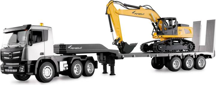 Actual product image Amewi 2-in-1 low loader/excavator set G836E/G041E 1:24 RTR (RTR Ready-to-Run)