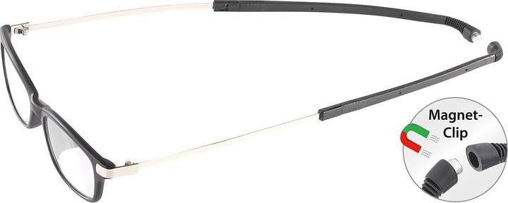 Infactory Neck strap reading aid with extendable temples & magnetic closure, +1.0 dpt (+1)