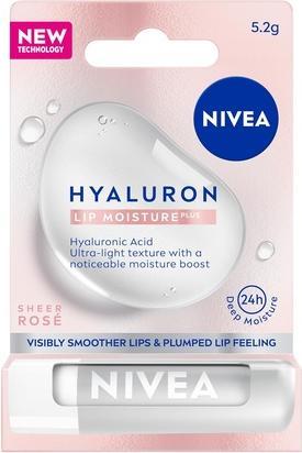 Produktbild NIVEA Hyaluron Lip Moisture Plus Sheer Rose Moisturizing Lip Balm 5.2G