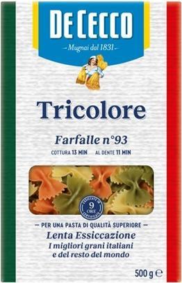 Image du produit De Cecco Farfalle tricolore (500 g)