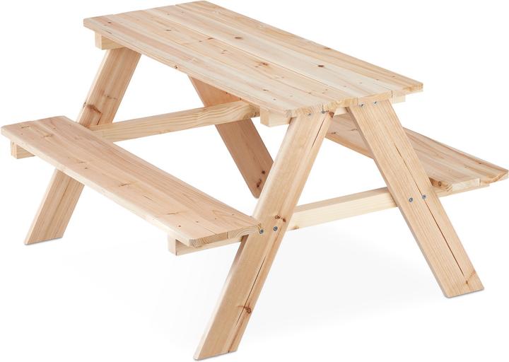 Image du produit Relaxdays Ensemble table banc enfants, en bois