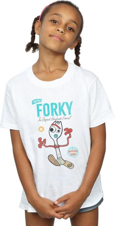 Actual product image Disney Girls Toy Story 4 Forky Handmade Friend Cotton T-Shirt (152, 158)