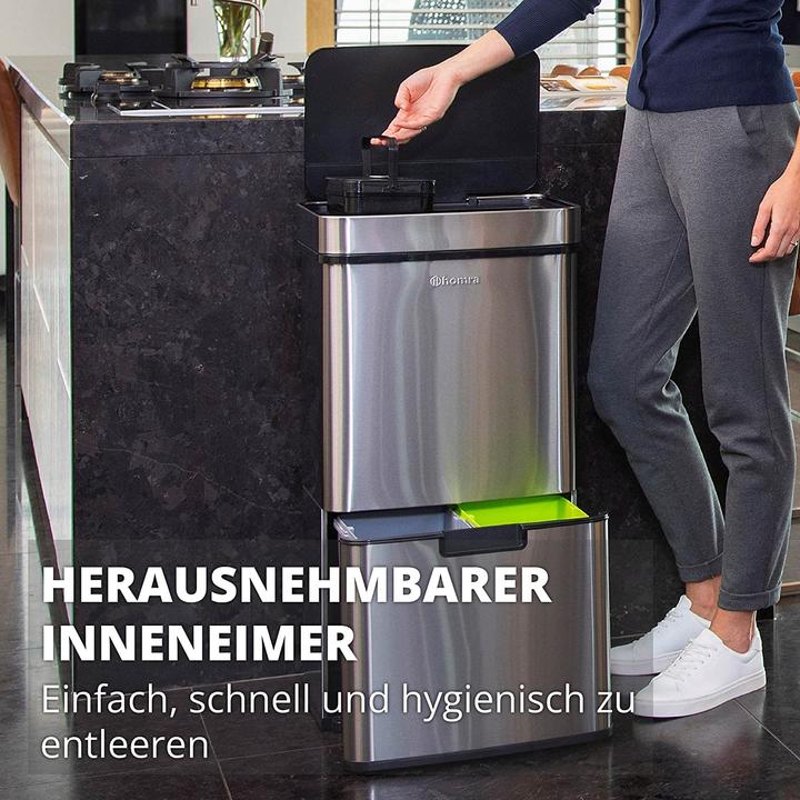 Produktbild Homra Nexo Mülleimer mit Sensor, Silber (72 l)