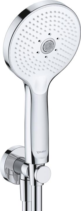 Image du produit Duravit Coude de raccordement mural rosace ronde, avec support de douche chromé