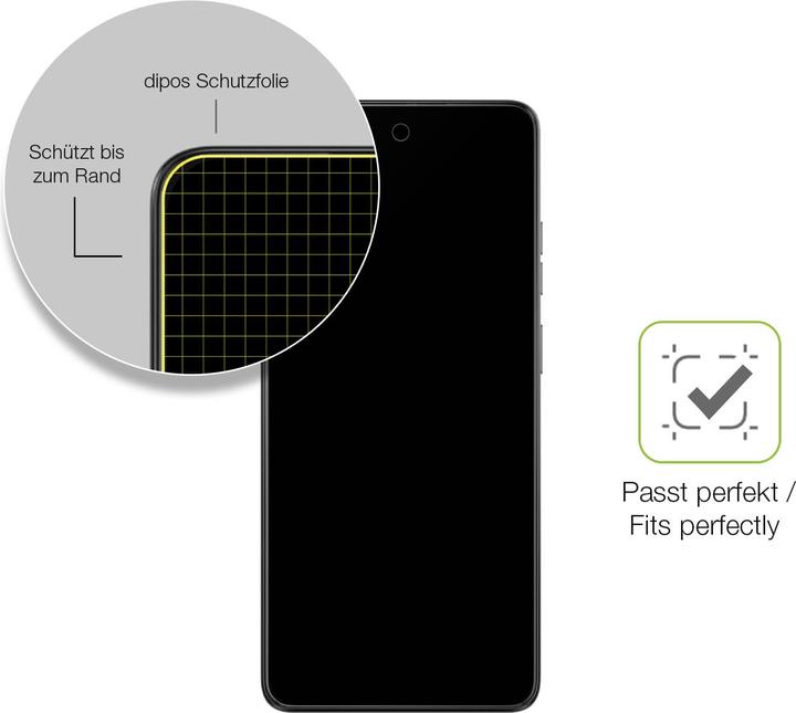 Actual product image Dipos Full Cover Screen Protector Matte (1 Piece, Motorola Moto E14)