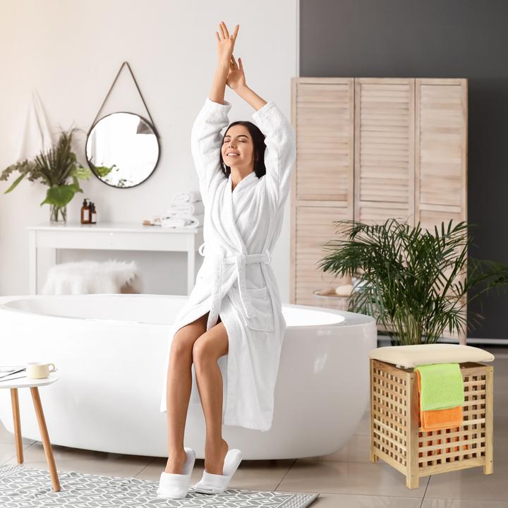 Actual product image Relaxdays Pouf portabiancheria (45 l)