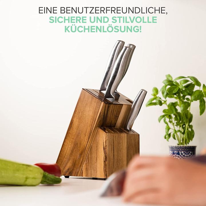 Actual product image Coninx Acacia Wood Knife Block