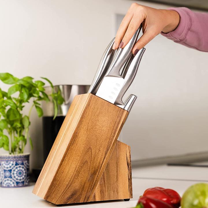 Actual product image Coninx Acacia Wood Knife Block