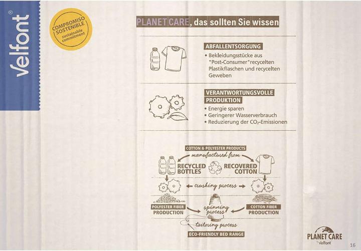 Valeurs nutritives et ingrédients Velfont Eco Aqua (100 x 200 cm)