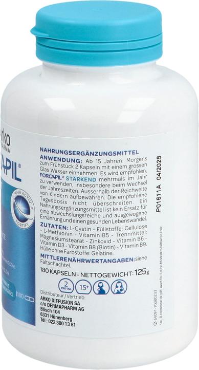 Image du produit Arkopharma Forcapil Haar und Nägel Kapseln (180 pièce(s), Capsules, 111 g)