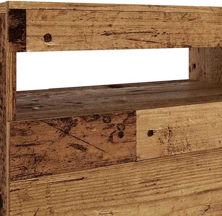 Immagine prodotto VidaXL TV Schrank Lowboard Fernsehschrank Fernsehtisch mit LED Altholz-Optik (120 x 35 x 40 cm)