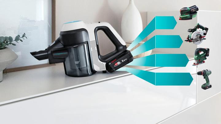Immagine prodotto Bosch Hausgeräte Scopa elettrica lavapavimenti 2in1 Unlimited 7 ProHygienic Aqua Bianco