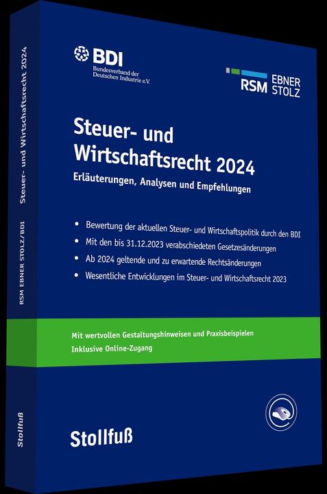 Immagine prodotto Steuer- und Wirtschaftsrecht 2024 (Tedesco, Azienda Bdi, Azienda RSM Ebner Stolz, 2024)