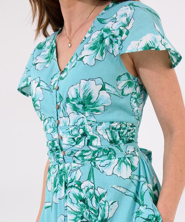 Actual product image Joe Browns Button Through Short Sleeve Floral Dress (12)