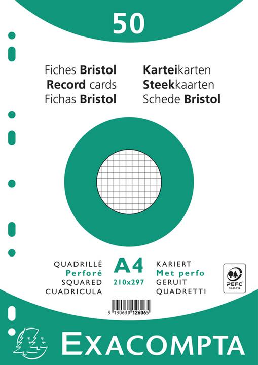 Produktbild Exacompta Karteikarten (210 x 297 mm, 50 x)