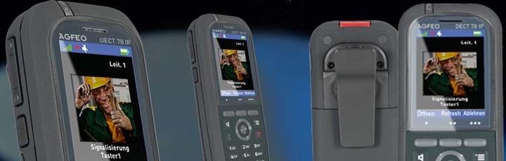 Produktbild Agfeo DECT 78 IP - IP-Telefon - Grau - Kabelloses Mobilteil - Tisch/Bank - IP65 - 249