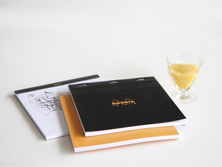 Actual product image Rhodia Blocks stapled 80g Basics (A1, Checked, Soft cover)