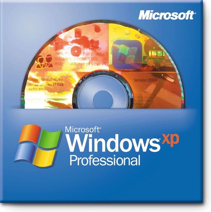 Actual product image Microsoft Windows XP Professional, deutsch, OEM, SP3