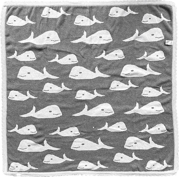 Produktbild Hansekind Strickdecke 'Wal' (80 x 80 cm)
