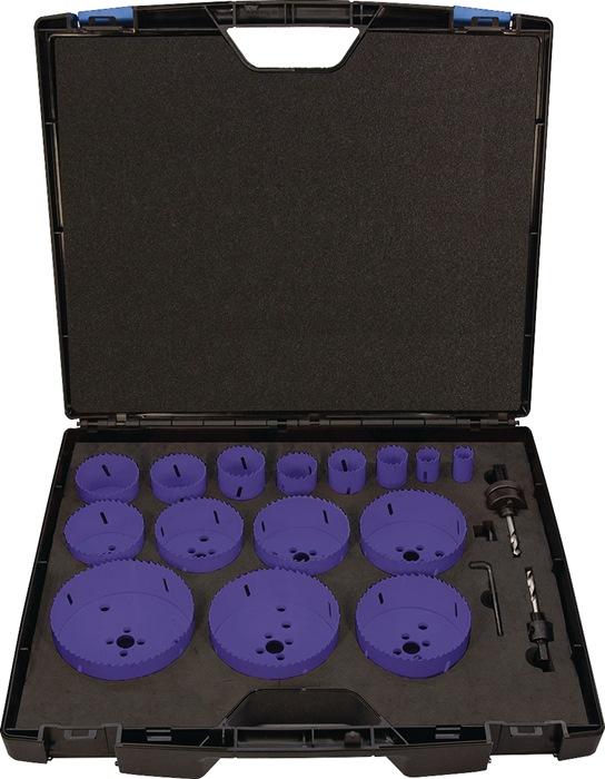 Nordwest Handel AG Lochsägensatz 17-tlg.19-114mm Schnitt-T.38mm HSS-Co8 PROMAT (19-114 mm)
