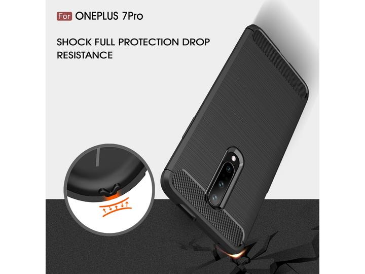 Immagine prodotto Screenguard OnePlus 7 Pro Cover Carbon Brushed Soft TPU (OnePlus 7 Pro)