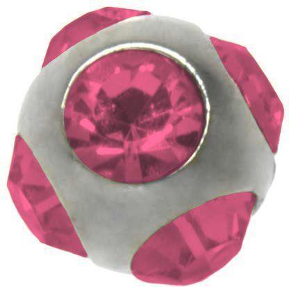 Bijouteria 1.2mm Piercing-Kugel (Chirurgenstahl 316L, Kristall)