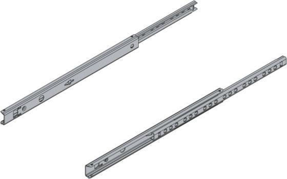 Produktbild Hettich Schubladenschiene Teilauszug 220-355 mm verzinkt 9136679 2 Stück