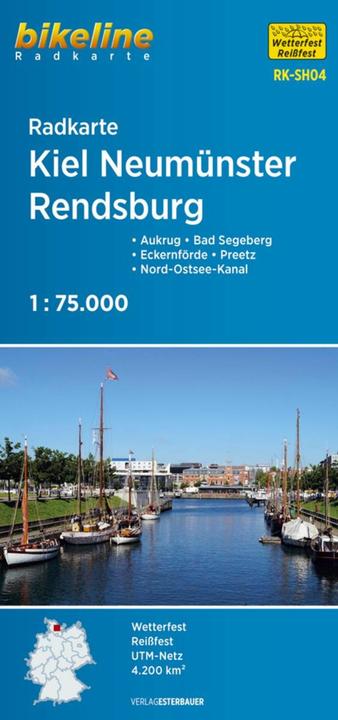 Image du produit Carte cyclable Bikeline Kiel Neumünster Rendsburg 1 : 75 000 75000