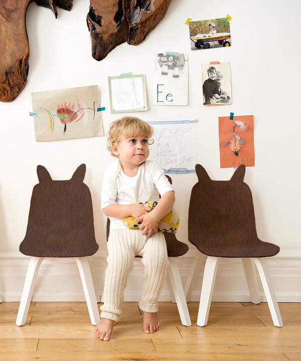 Image du produit Oeuf NYC Chaises pour enfants Play Collection, Ours, Noyer (lot de 2) (Chaise haute)
