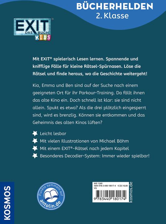 Actual product image Kosmos EXIT® - Das Buch, Bücherhelden 2. Klasse, Das Geisterkino (German, Carola of Boiler, Inca Brand, Michael Boehm, Markus fire, 2024)