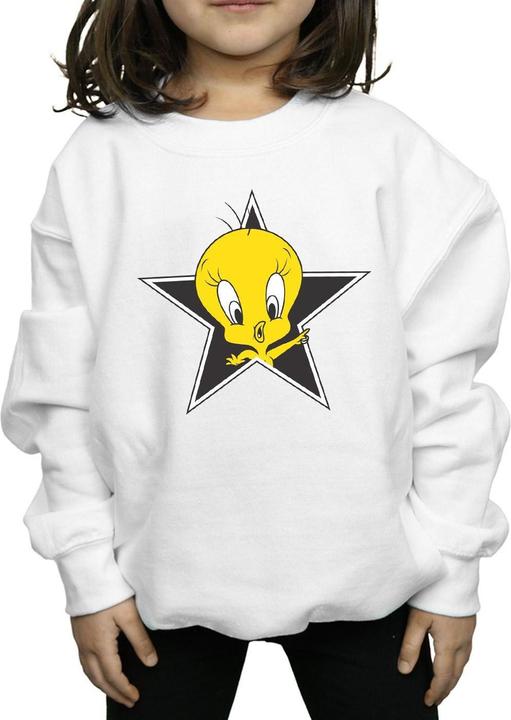 Actual product image Looney Tunes Girls Tweety Pie Star Sweatshirt (140, 146)