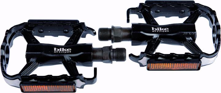 Actual product image Bike Attitude Wellgo pedals MTB M224G-DU 9/16" aluminium black-silver OEM