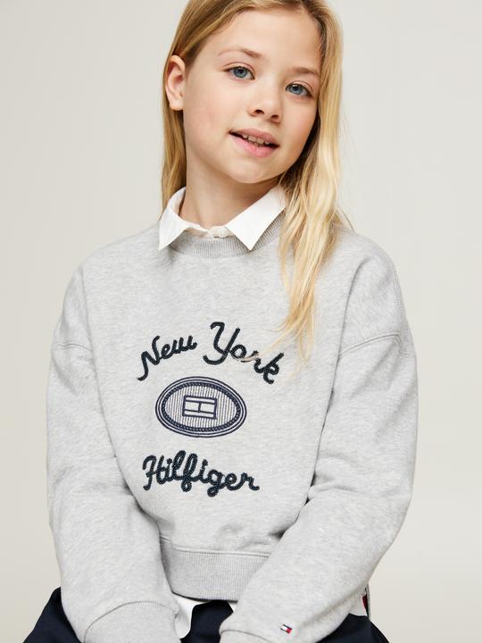 Immagine prodotto Tommy Hilfiger Kids NY Geborduurde Sweater - Girls - Grijs - 8 jaar (8)