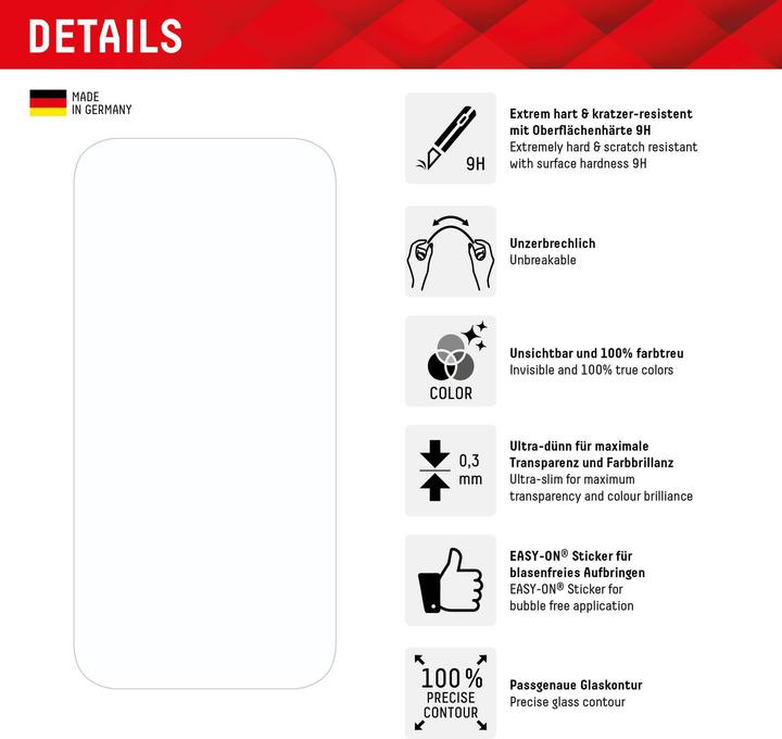 Actual product image Displex Smart Glass (1 Piece, Apple iPhone 15 Pro Max, Apple iPhone 15 Plus)