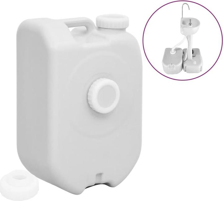 Actual product image VidaXL Portable water tank with adapter 24 L Grey