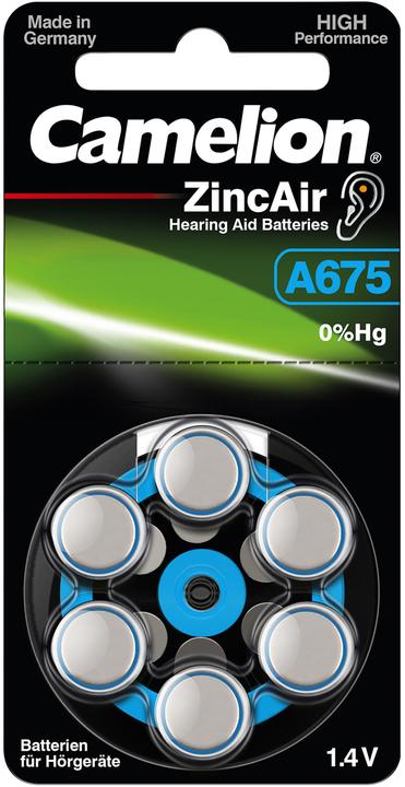 Produktbild Camelion A675 - Einwegbatterie - PR44 - Zink-Luft - 1,4 V - 6 Stück(e) - Silber (5 Stk., PR44, 620 mAh)
