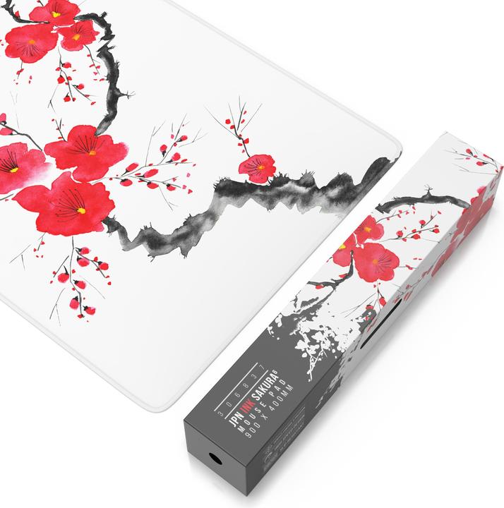 Produktbild Titanwolf Gaming Mauspad, 900 x 400mm XXL Speed Gaming Mausmatte, Mousepad Extragrosse Fläche, Ink Sakura 6 (XXL)