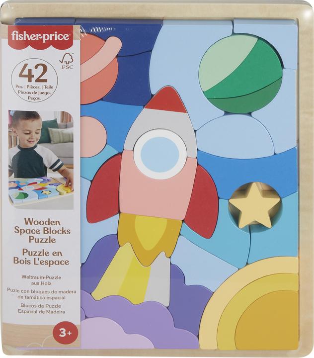 Produktbild Fisher-Price Weltraum Holz-Puzzle (42 Teile)
